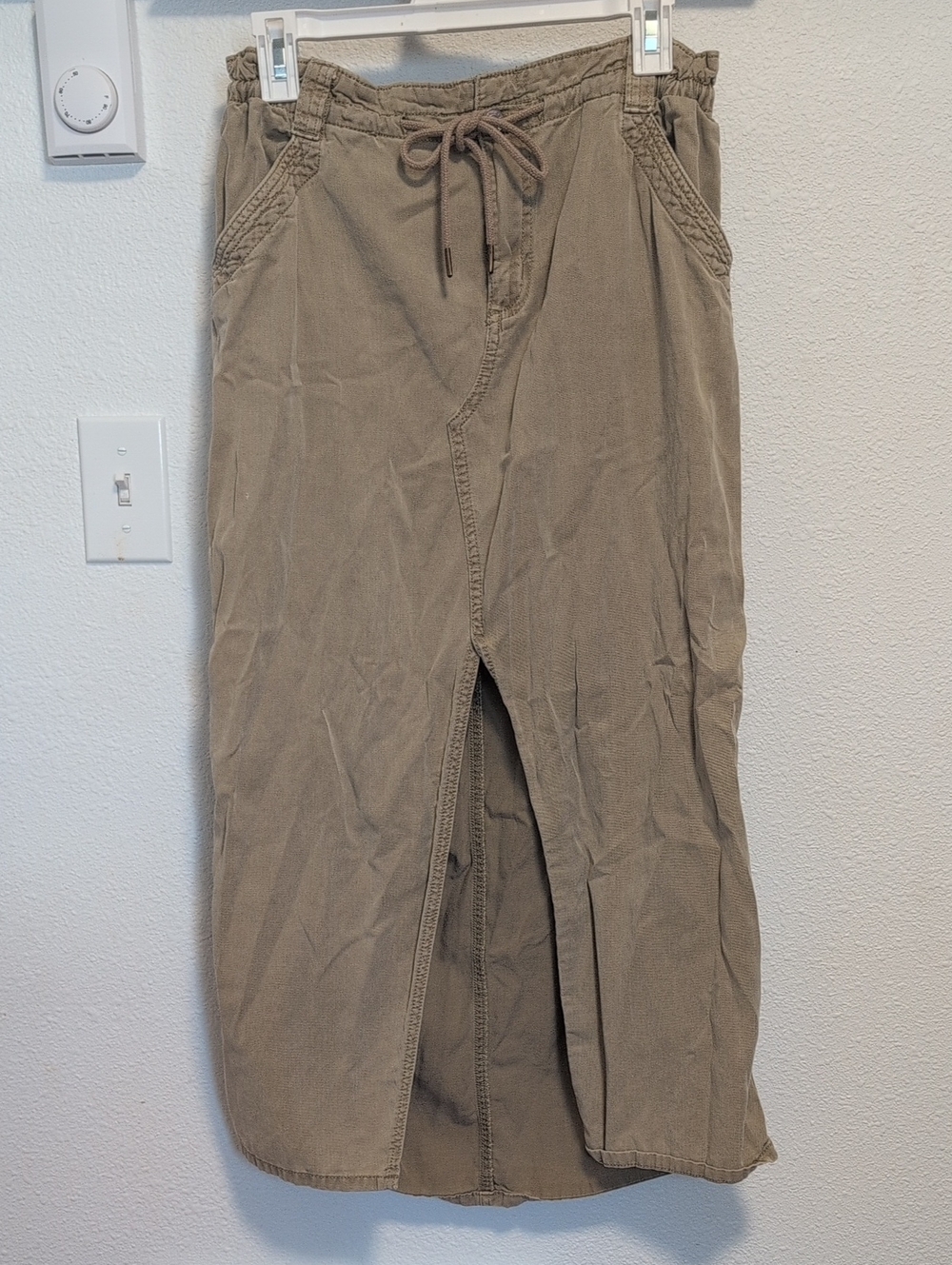 Maurices Khacki Drawstring Skirt